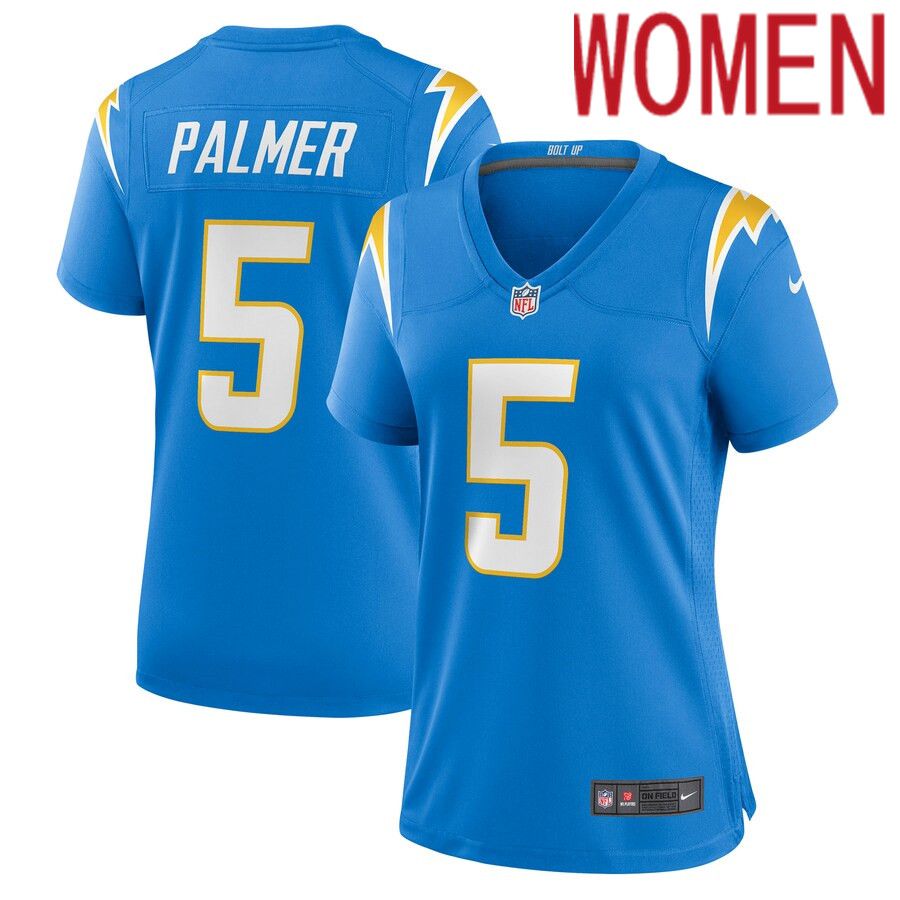Women Los Angeles Chargers 5 Joshua Palmer Nike Powder Blue Game Player NFL Jersey